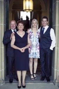 Ultrafine wool winners, from left, Robert and Pamela Sandlant, Melissa and Bradley Sandlant.