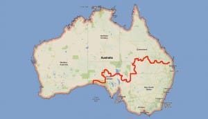 Australia's wild dog barrier fence. Image: www.digidrift.com