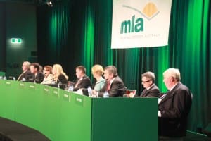 The MLA board at today's AGM in Sydney.