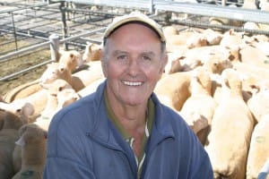 Clarke's Hill lamb producer Con Powell was happy with Wagstaff paying $148 for his 50 24kg cwt lambs at Ballarat on Tuesday. 