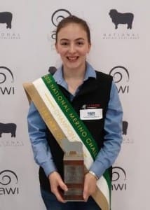 National Merino Challenge 2015 individual tertiary winner Belinda Amess