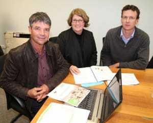 SA Sheep Industry Blueprint chairman Allan Piggott, left, with working group members Jane Kellock and Troy Fischer.