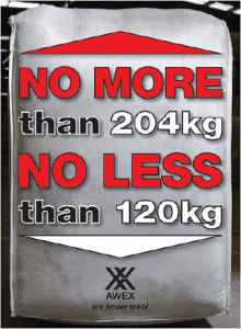 The new minimum bale weight sticker
