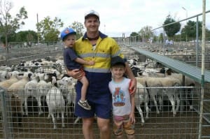 Curlwaa producer Frank Stockman and his boys sold 13 Dorper lambs for $120 at Ouyen this week.