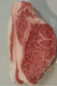 Highly marbled dry-aged Moojepin Merino mutton from a 10-year-old ewe sold for $320 to the Print Hall Restaurant in Perth, WA.