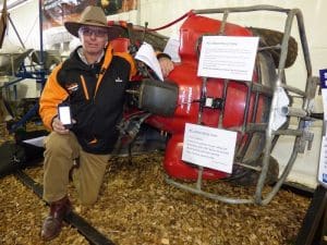 Mark Gubbins has invented a motorbike roll-over alert system.