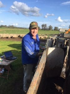 Nuffield scholar Michael Craig at home on 'Tuloona', at Harrow.