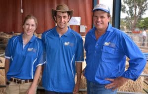 2016 Peter Westblade scholarship wi8nners, from left, Emily Anderson, Josh Malloy with Craig Wilson.