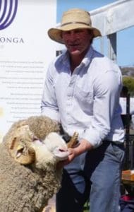 Ben Patrick with a Yarrawonga ram.